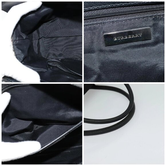 BURBERRY Nova Check Hand Bag Canvas Beige Black Auth - Picture 15 of 16